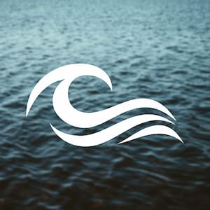 Wave Car Decal: Ocean Sea Surf Laptop Sticker