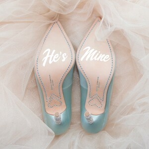 Bride & Groom Shoe Decals: Wedding Photo Prop Stickers