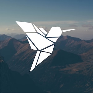 Origami Bird Decal: Vinyl Wall Art