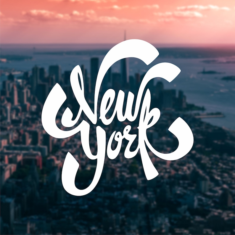New York Sticker New York Laptop NYC Decal NY Sticker Car Etsy