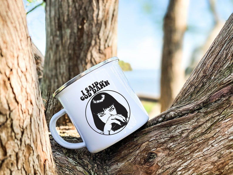 Personalized Campfire Mug, Custom Name, Enamel Coated 12oz image 10