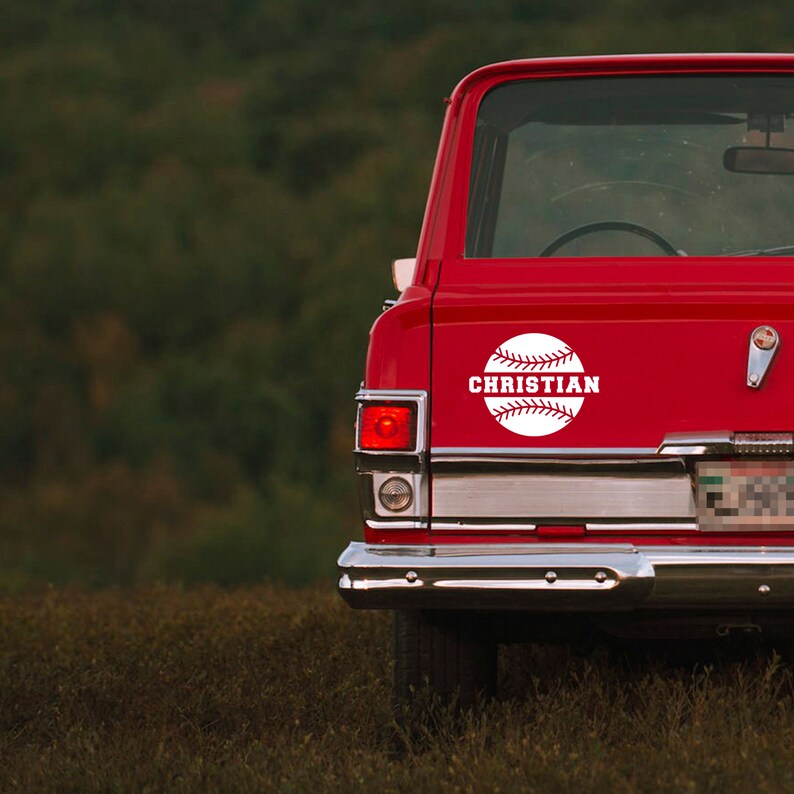 Name Laptop Decal Baseball Decal Personalized Laptop Decal Etsy