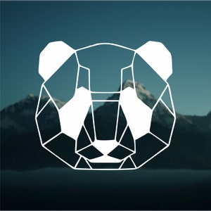 Geometric Panda Decal: Laptop, Car, or Nursery Sticker