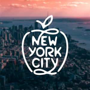 New York City Vinyl Decal Sticker: Big Apple NYC