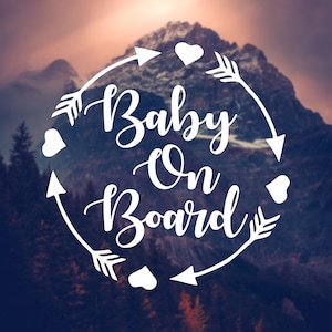 Baby On Board Car Decal, Vinyl Sticker