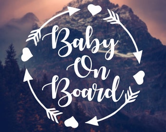 Baby On Board Car Decal, Vinyl Sticker
