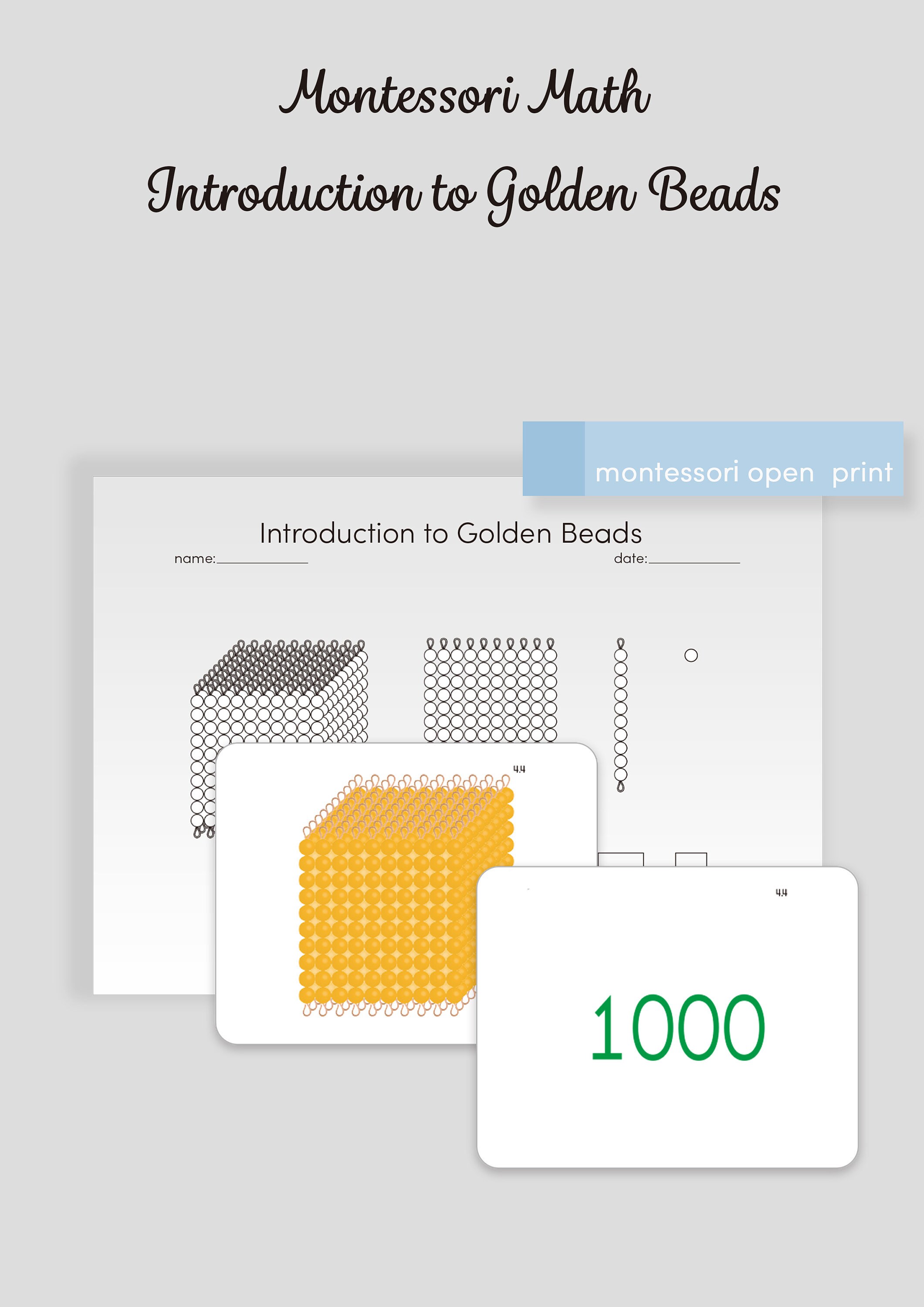 montessori math introduction to golden beads etsy