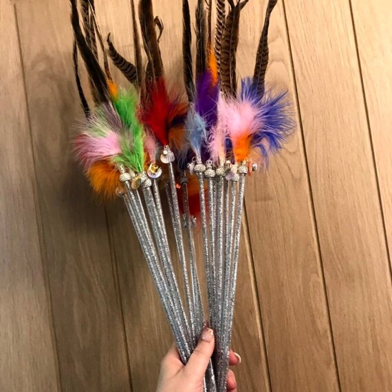 cat feather teaser wand