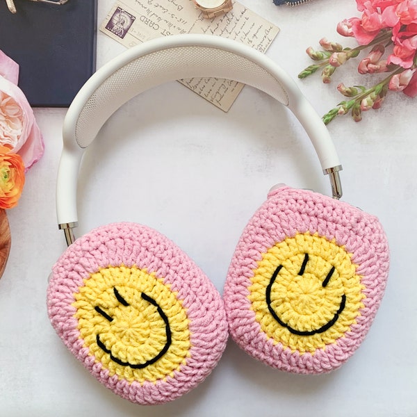 Pink Airpod Max Covers Knitted Crocheted Case