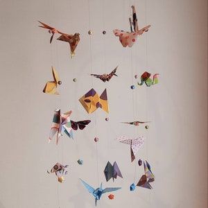 049-Mobile per bambini origami "Il giro degli animali"