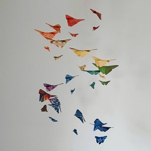 015b-Origami baby mobile &quot;double helix of small and large butterflies&quot;