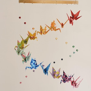 NIEUW!!! 035c-Origami babymobiel "Kraanpropeller" kleine hoogte