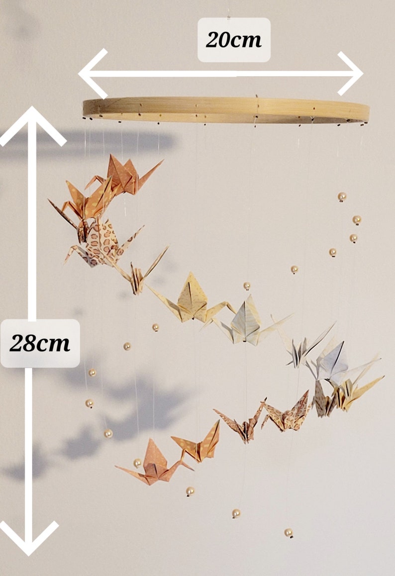 035a-Origami-Baby-Mobile Kranich-Propeller kleine Höhe Bild 6