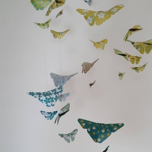 015b-Mobile bébé origami double hélice de petits et grands papillons zdjęcie 8