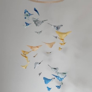 015-Móvil bebé origami doble hélice de mariposas pequeñas y grandes imagen 9