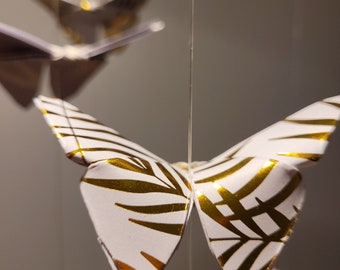 032 E - Baby mobile / Suspension "Butterfly propeller" - Gold Version
