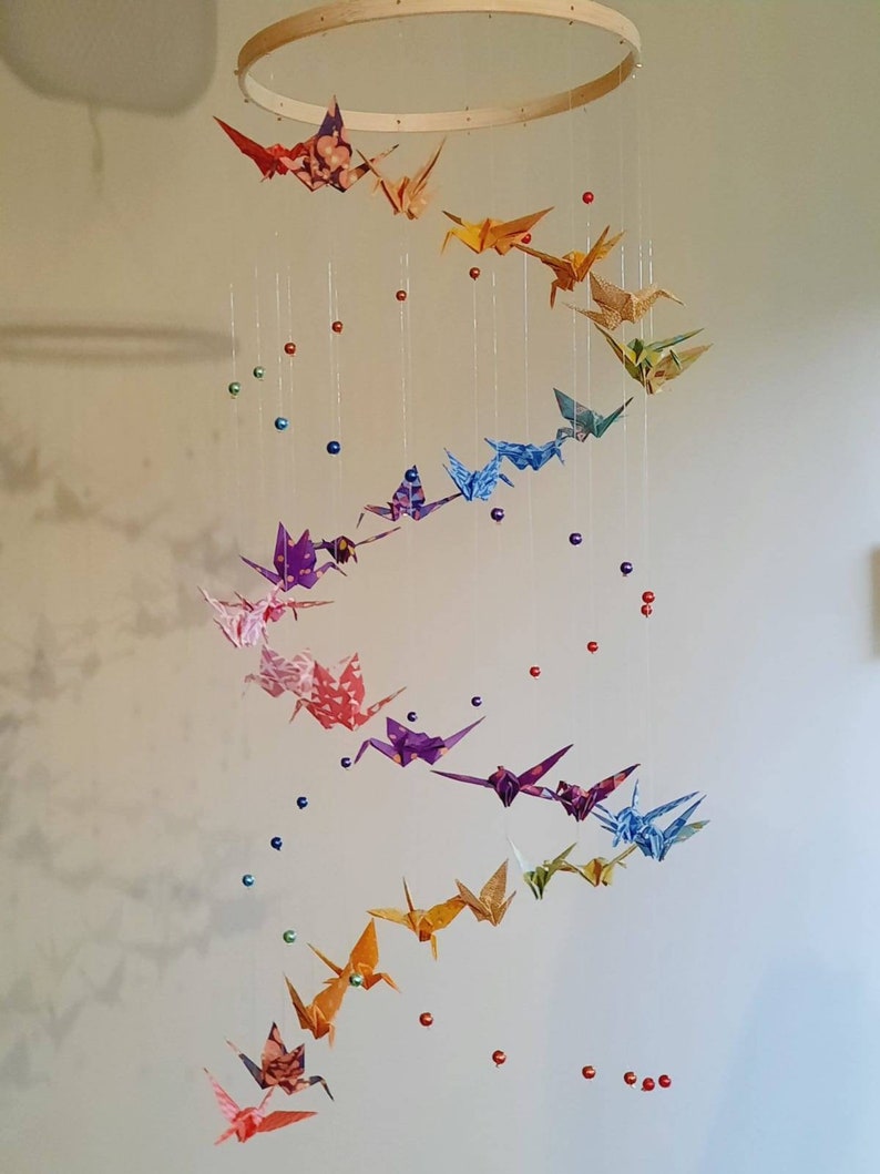 Origami Kranich Mobile Fantasiewerk