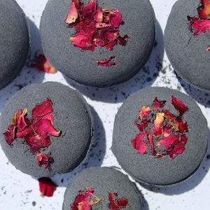 Charcoal Rose Goddess Bath Pearls, Rose Bath Bomb, Bath Bombs, Goddess Oils, Mother&#39;s Day, Birthday Gift, Self Care, Skin Care, Black-Owned