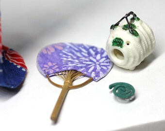 Mosquito repellent Katoributa, 蚊取り豚 for Pullip, blythe, bjd, dolls 1/6, hand made fimo, japanese miniature