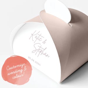 Custom Favor Boxes Mocha - Handcrafted Paper Gift Boxes for Weddings, Baby Showers, & Parties - Personalized Small Gift Boxes