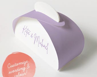 Custom Mini Favor Boxes - Lavander Paper Gift Boxes for Weddings, Baby Showers, & Parties - Personalized Small Gift Boxes - 3" x 1.5" x 1.5"