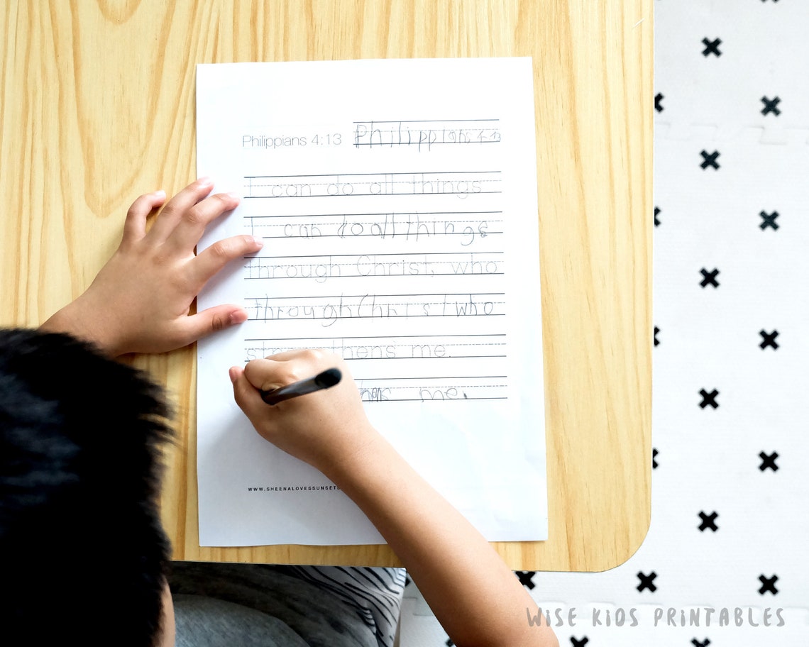 Typing Practice Scripture Scripture Copywork: Printable A-Z Bible Verses Handwriting Practice ...