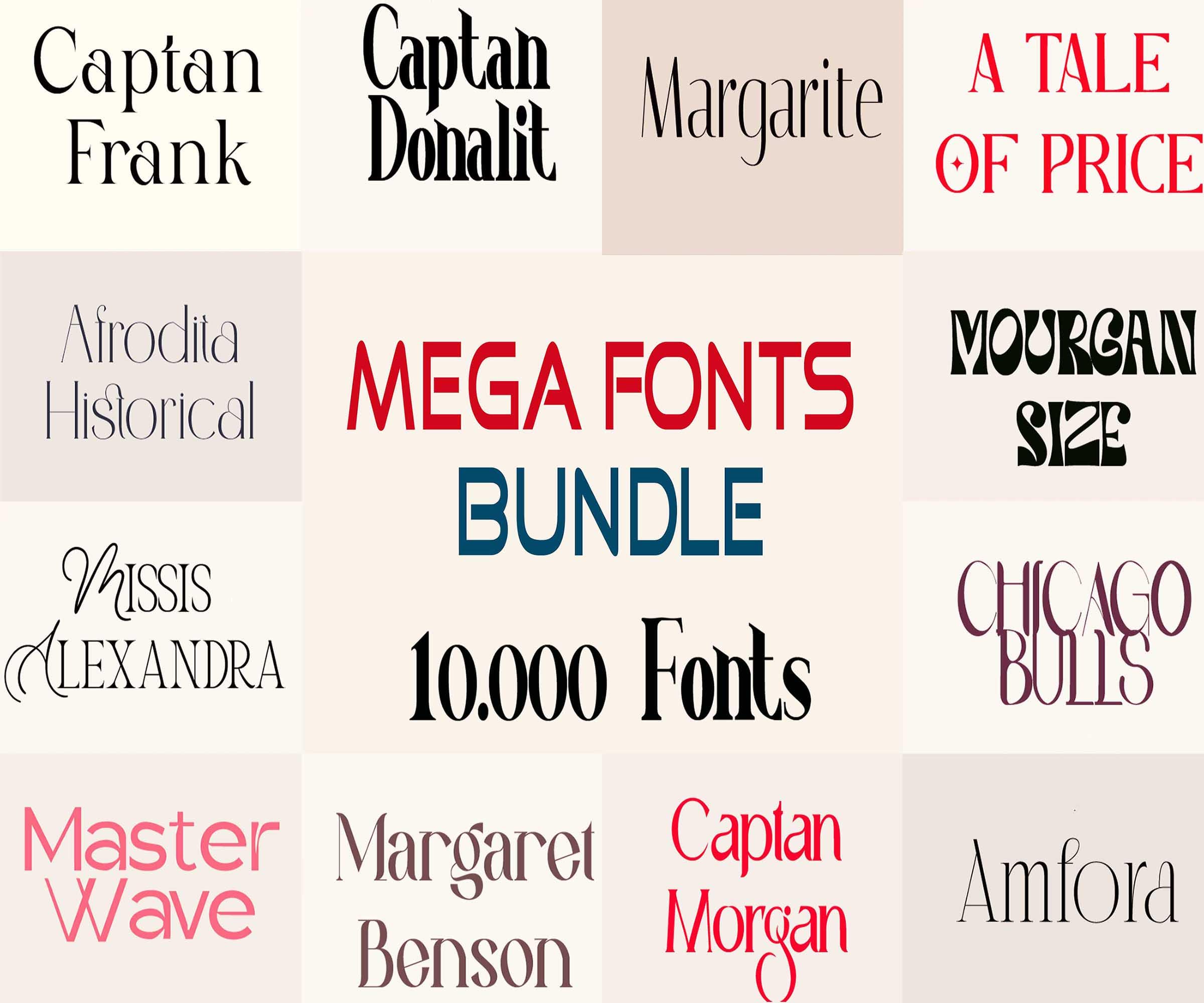 Modern Font Bundle , A pack of 9000 modern fonts ready for use or resale. M000