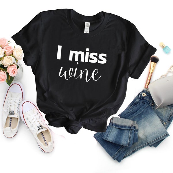 Ich vermisse Wein Shirt, Schwangerschaft Ankündigung Shirt, lustige Wein Shirts, lustige Schwangerschaft Shirt, Mutterschaft Bilder Shirt, Mommy To Be Shirt. U265