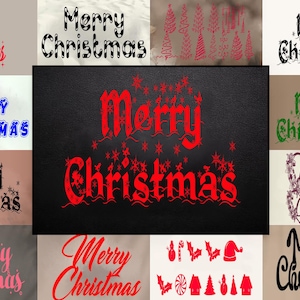 Christmas Fonts Bundle  -  40 Christmas  Fonts  | Fonts for Cricut |  Wedding Fonts  | Procreate Fonts |  Canva Fonts | M014