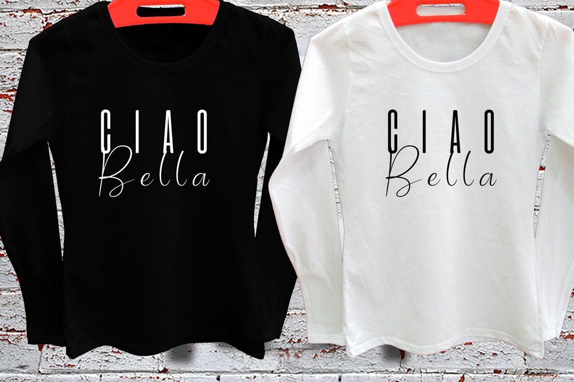 Ciao Bella Tshirt Goodbye Beautiful Tshirt Italian Folk