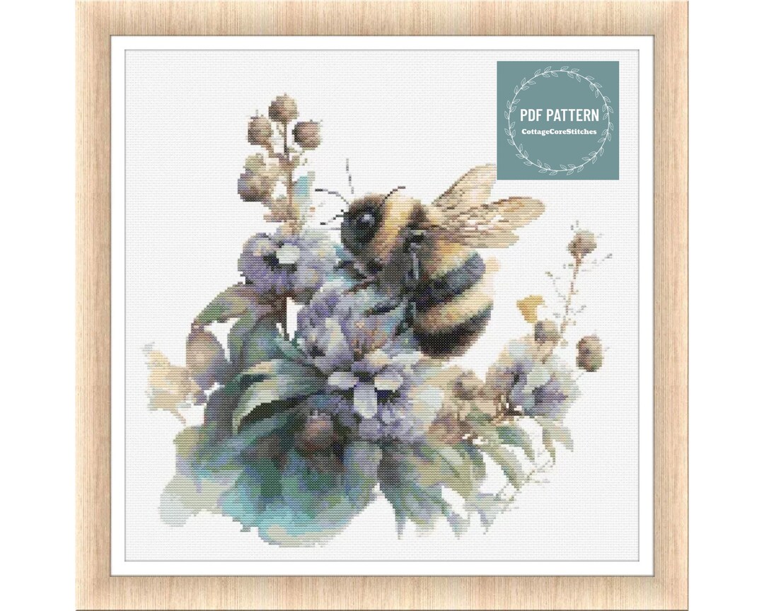 Bee Cross Stitch Pattern PDF - Digital Download - Insect Honey Bee ...