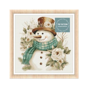 Vintage Christmas cross stitch pattern, winter pdf pattern, instant download, counted cross stitch chart, hand embroidery, needlepoint
