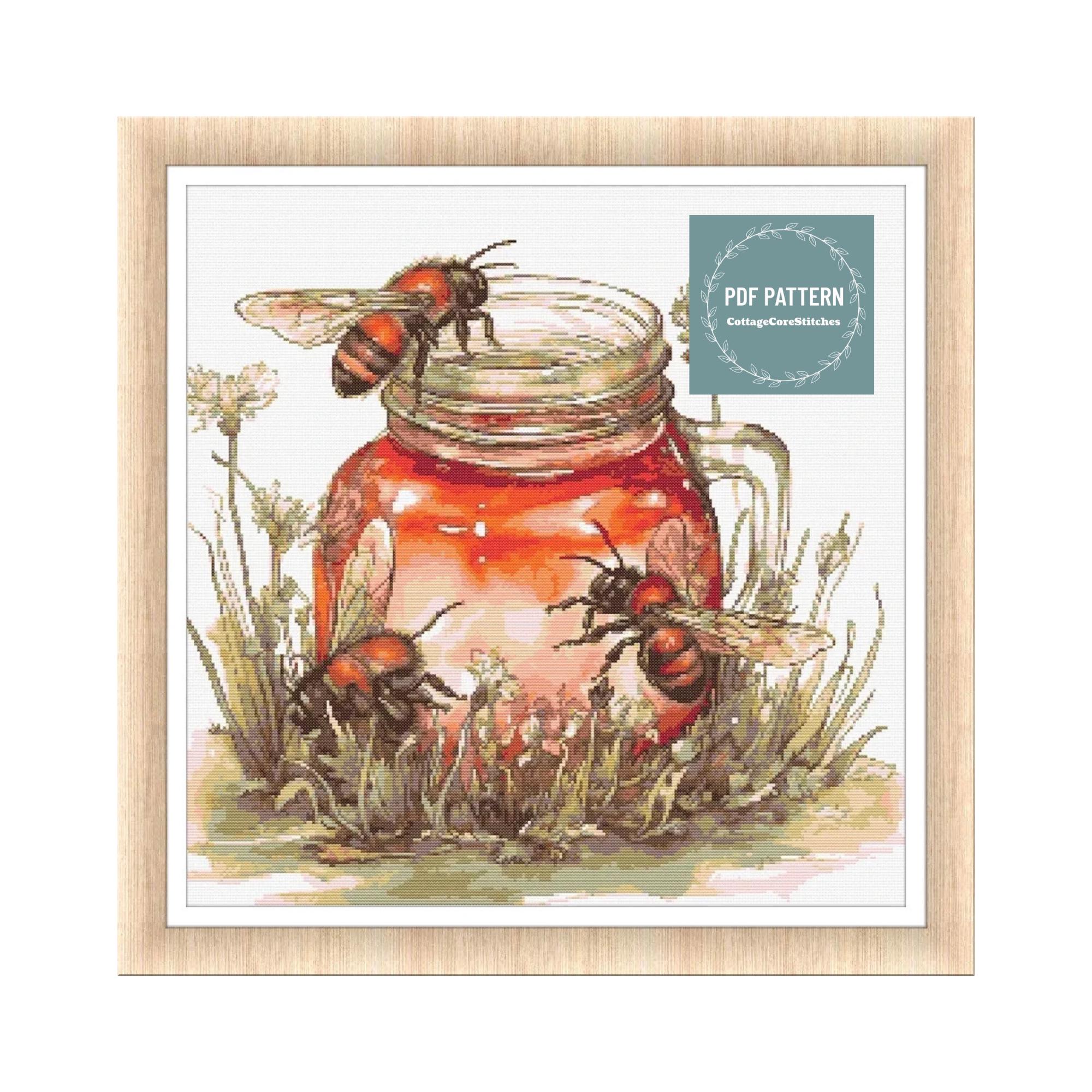 Bee Cross Stitch Pattern PDF - Digital Download - Insect Honey Bee ...