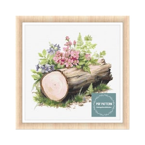 Cross Stitch Pattern Flowers, Instant Download PDF, Counted Cross Stitch, Embroidery Pattern, PDF Pattern, Digital Cross Stitch Pattern