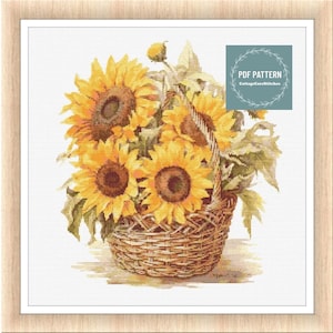 Cross Stitch Pattern Flowers, Instant Download PDF, Counted Cross Stitch, Embroidery Pattern, PDF Pattern, Digital Cross Stitch Pattern