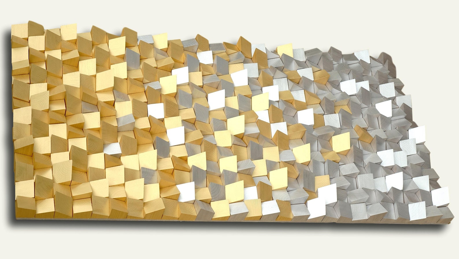 Modern Gold and Silver Wall Decor 3D Wood Wall Art Textured Etsy UK