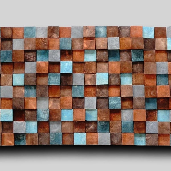 Wood Mosaic Etsy