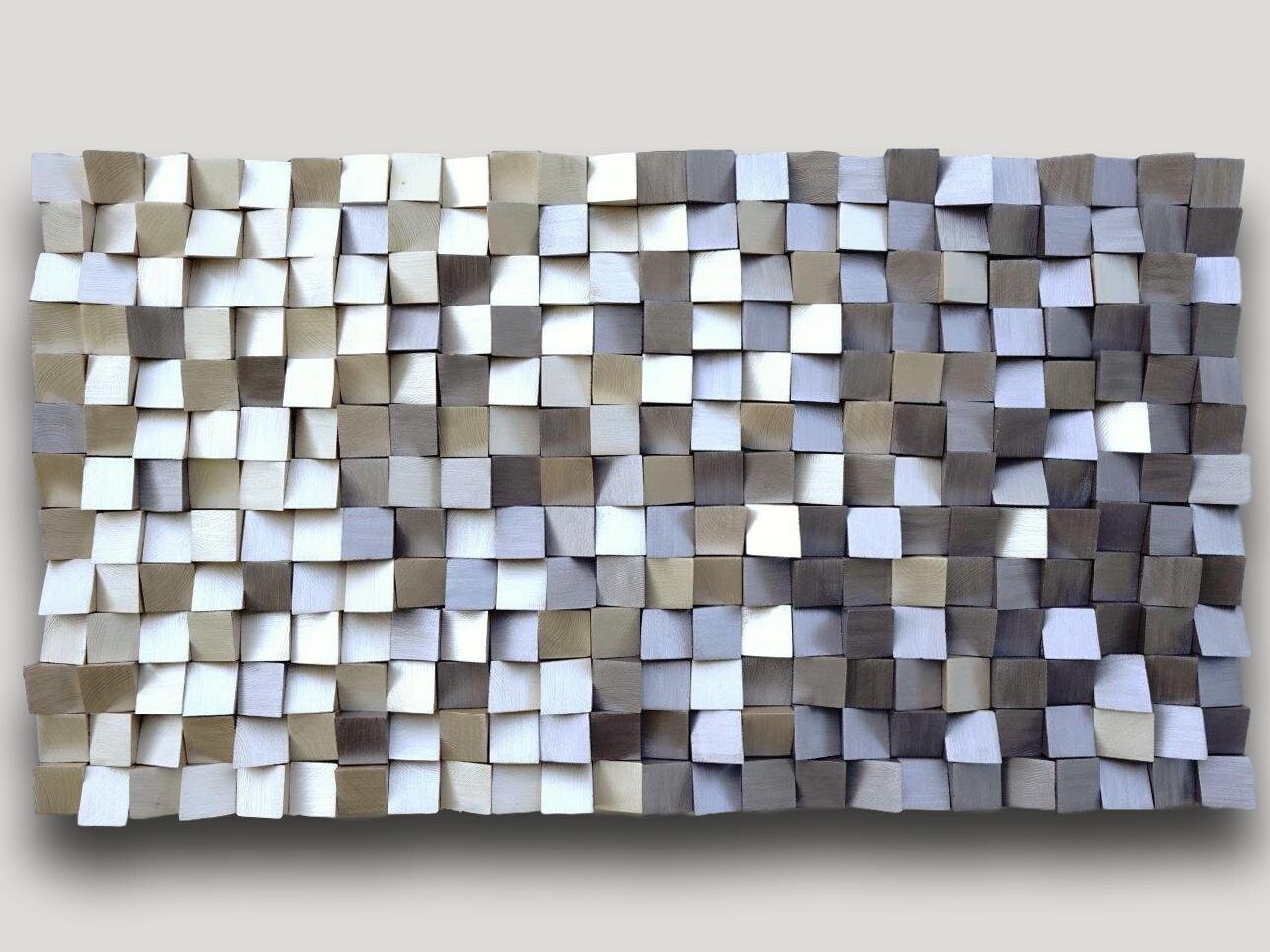 Modern Gold and Silver Wall Decor 3D Wood Wall Art Textured - Etsy