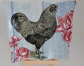Rooster Pottery Plate
