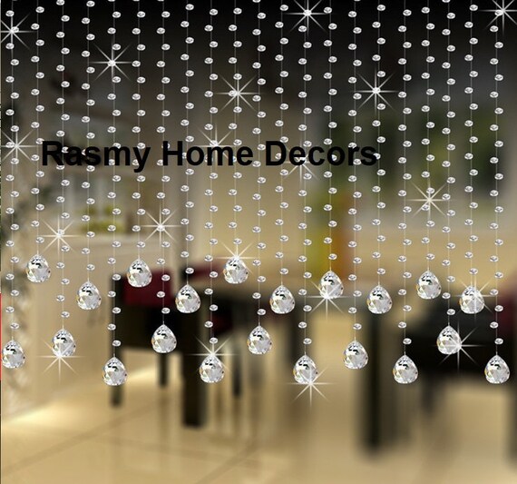 Rasmy Home Decors Customized Crystal Beads Curtain Window Etsy