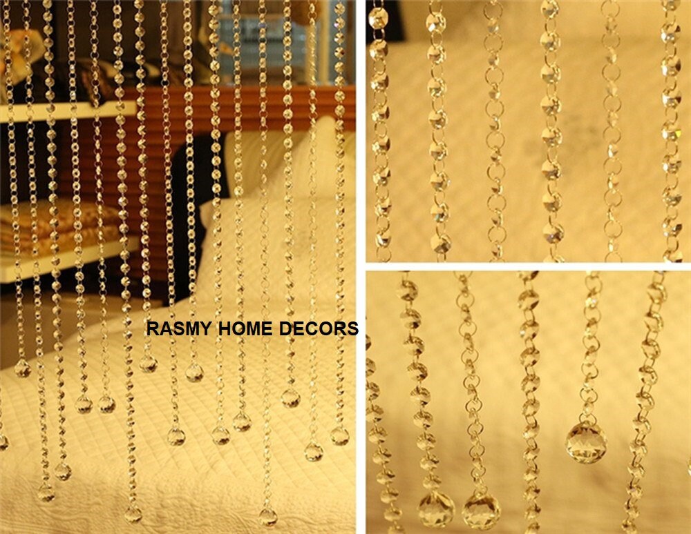 Rasmy Home Decors Customized Crystal Beads Curtain Window Etsy UK