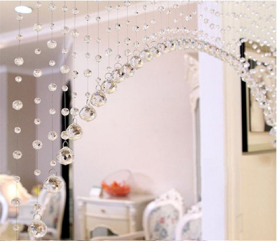 Glass Bead Curtains Arched Crystal Door String Easy To Hang Your Home Decor  With Beaded Curtains Win…See more Glass Bead Curtains Arched Crystal Door