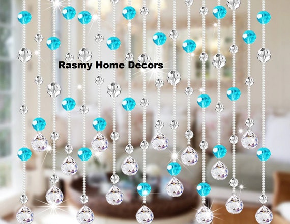 Rasmy Home Decors Customized Crystal Beads Curtain Window Curtain-beaded  Door Curtain-hanging Door Beads-beaded Wall Hanging-bohemian Art 