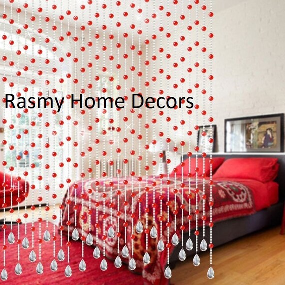 Rasmy Home Decors Customized Crystal Beads Curtain- Window Curtain-Beaded  door Curtain-Hanging Door Beads-Beaded wall Hanging-Bohemian art