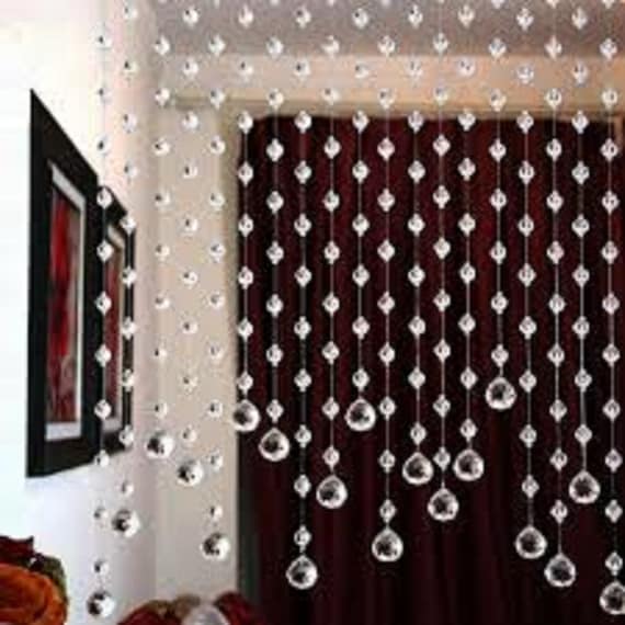 Rasmy Home Decors Customized Crystal Beads Curtain Window Curtain-beaded  Door Curtain-hanging Door Beads-beaded Wall Hanging-bohemian Art -   Denmark