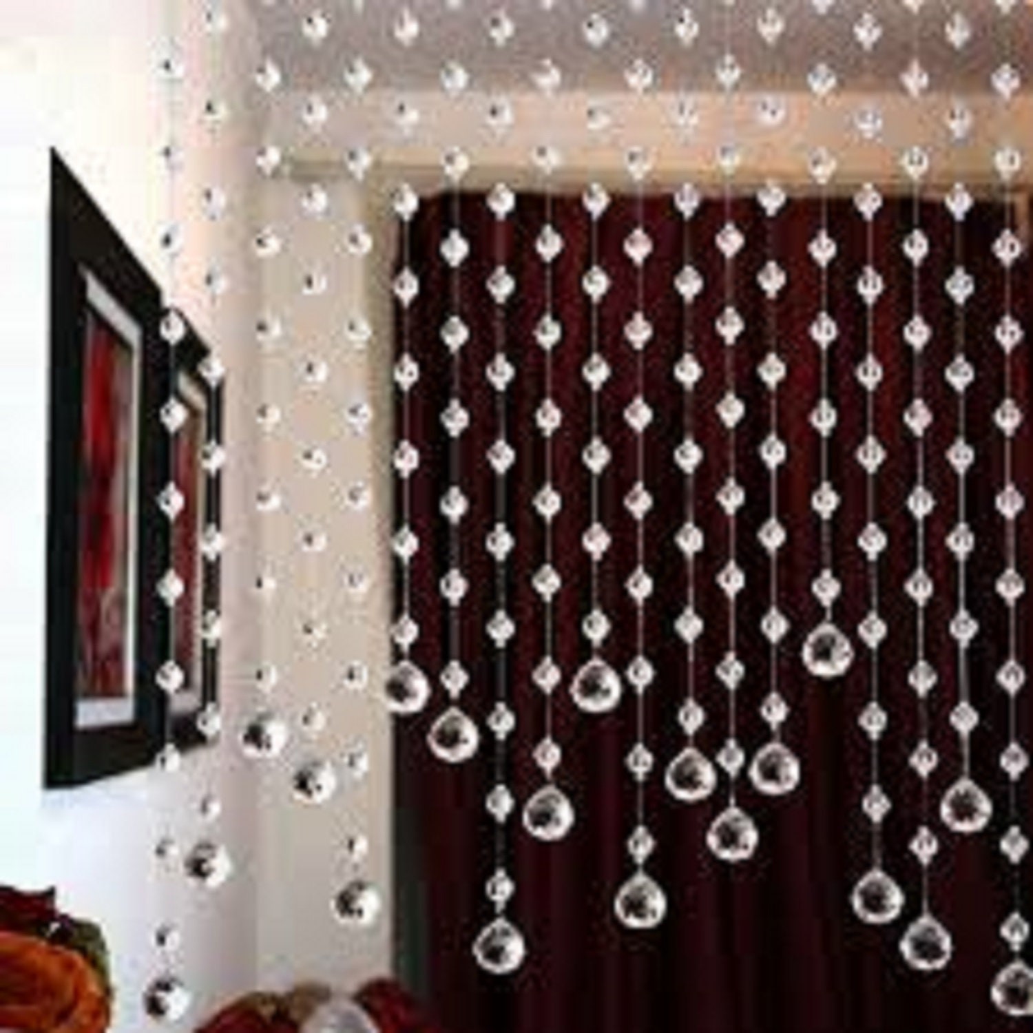 Buy Crystal Bead Curtain - KEERADS Room Door Window Beads Crystal