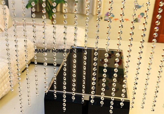 Rasmy Home Decors Customized Crystal Beads Curtain- Window Curtain-Beaded  door Curtain-Hanging Door Beads-Beaded wall Hanging-Bohemian art