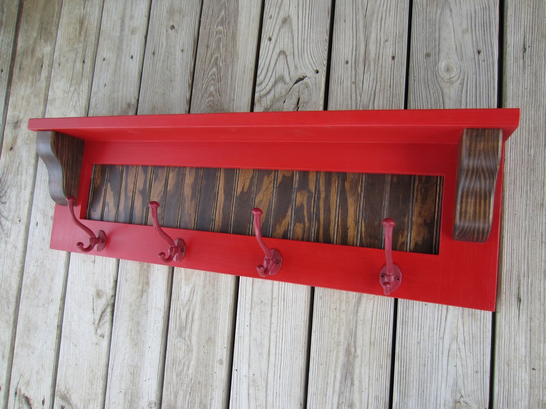 Farmhouse Coat Rack, Country Coat Rack With Corbels and Bead Board Etsy