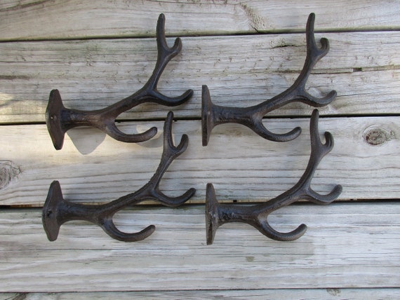 Deer Antler Coat Hat Robe Hook Rustic Cabin Lodge Home Decor Etsy