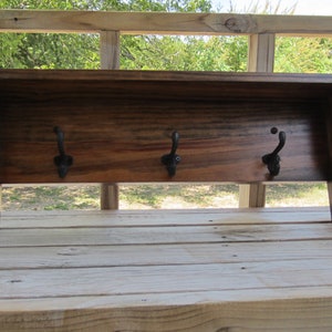 Primative Coat Rack, Farmhouse Coat Rack, Country Coat Rack With Shelf ...